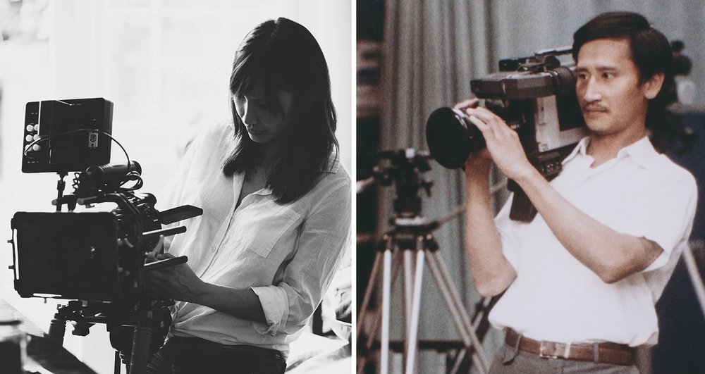 veanne cao and her dad, both with cameras